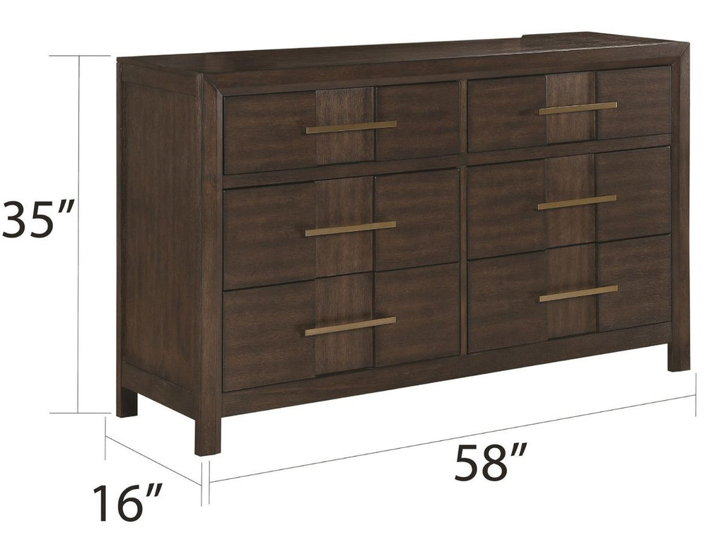 Galaxy Home Kenzo Dresser in Brown