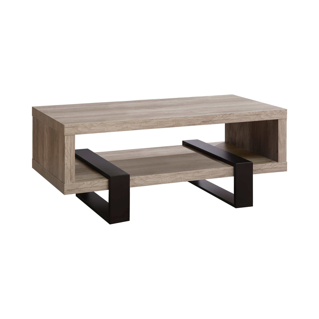 Dinard Engineered Wood Cocktail Coffee Table Grey Driftwood