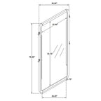 Leandro 76-inch Full Length Floor Mirror Burnished Black
