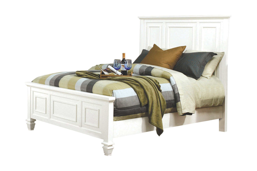Sandy Beach 4-piece Eastern King Bedroom Set Cream White