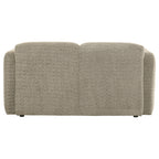 Dorset Fabric Upholstered Round Track Arm Loveseat White