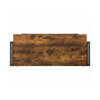 Renaldi 3-shelf Home Bar Wine Cabinet Rustic Nutmeg