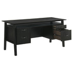Goodson 64-inch 4-Drawer Double Pedestal Computer Desk Black