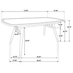Croyden 73-inch Rectangular Dining Table Weathered Natural