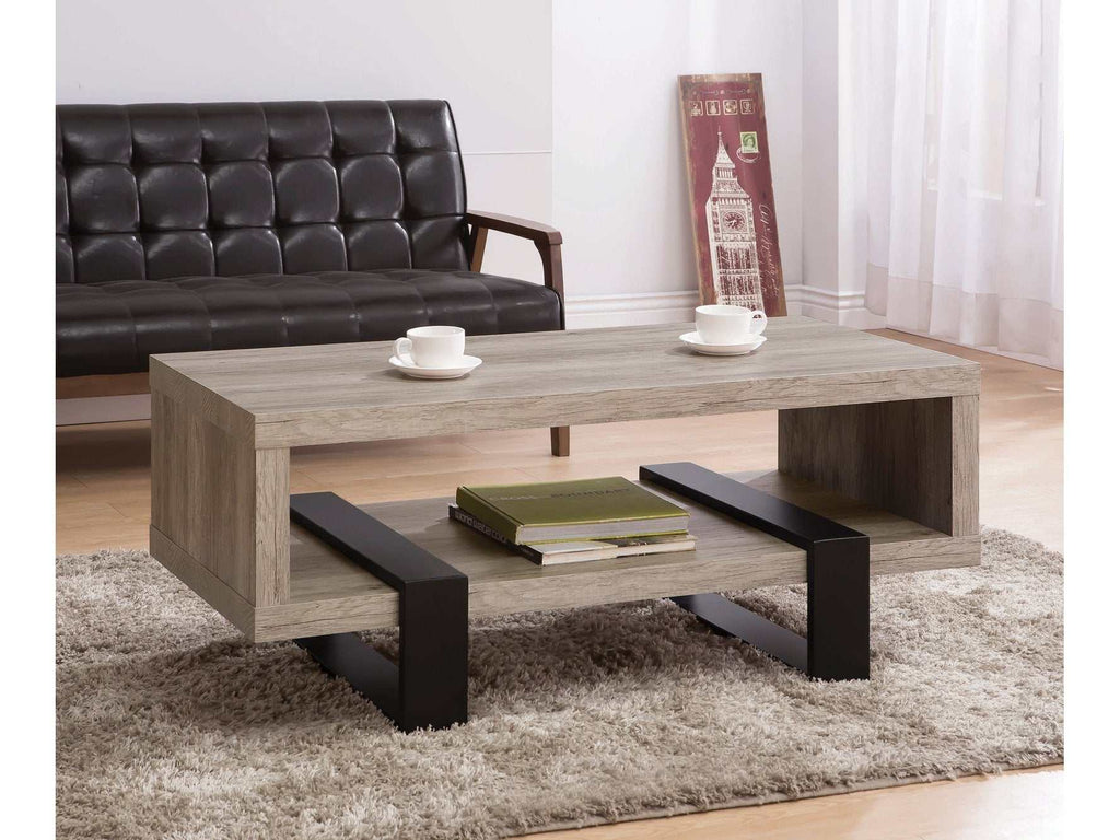 Dinard Engineered Wood Cocktail Coffee Table Grey Driftwood