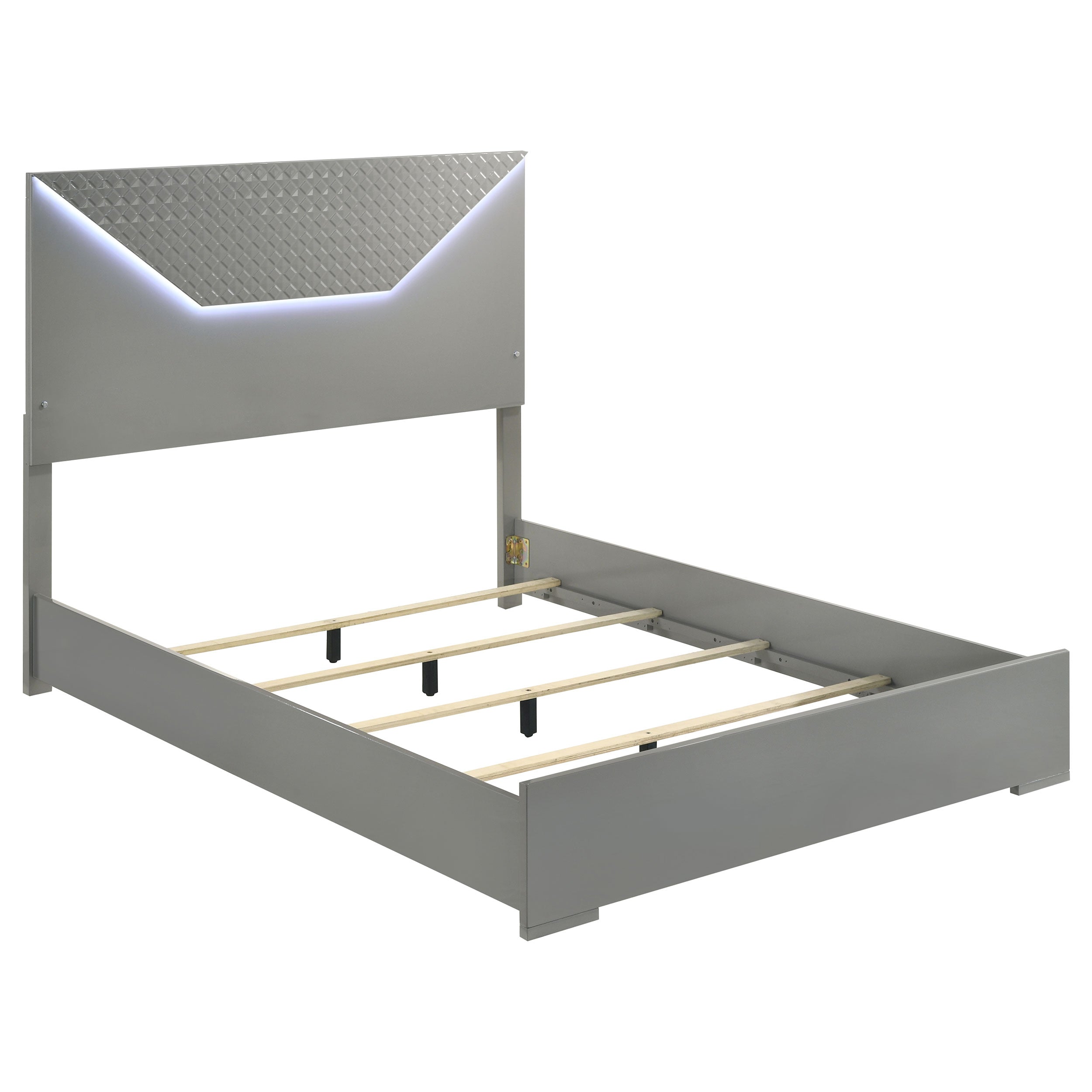 Ives 4-piece Eastern King Bedroom Set White High Gloss