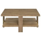 Dawn Square Engineered Wood Coffee Table Mango Brown