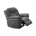 Bahrain Upholstered Glider Recliner Charcoal