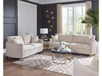 Corliss 2-piece Upholstered Arched Arm Sofa Set Beige