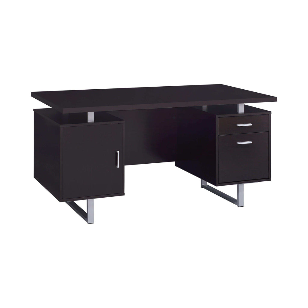 Lawtey 60-inch 2-drawer Office Computer Desk Cappuccino