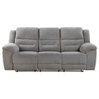 Gilson 2-piece Chenille Upholstered Reclining Sofa Set Grey