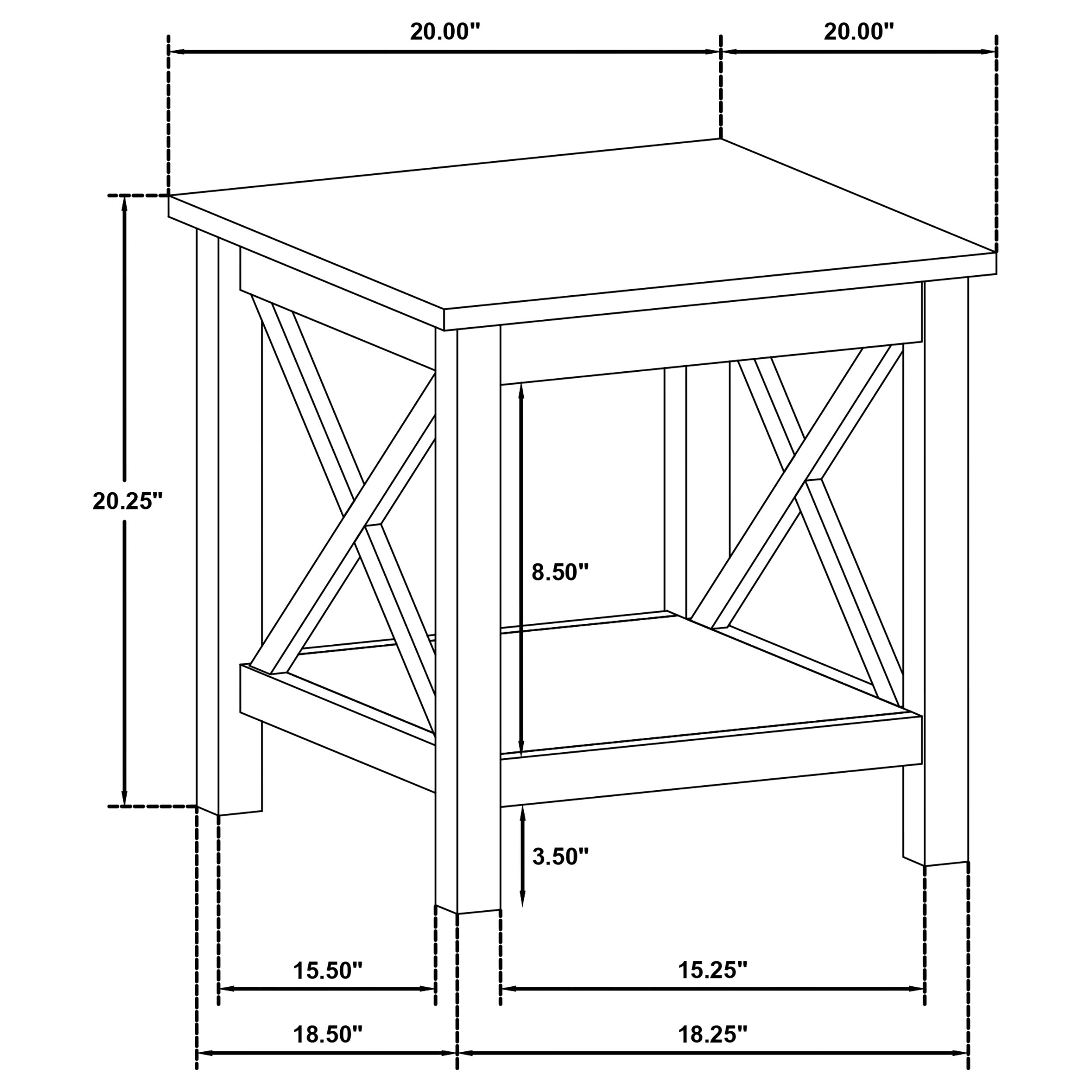 Skyview 44-inch Rectangular Lift Top Coffee Table White