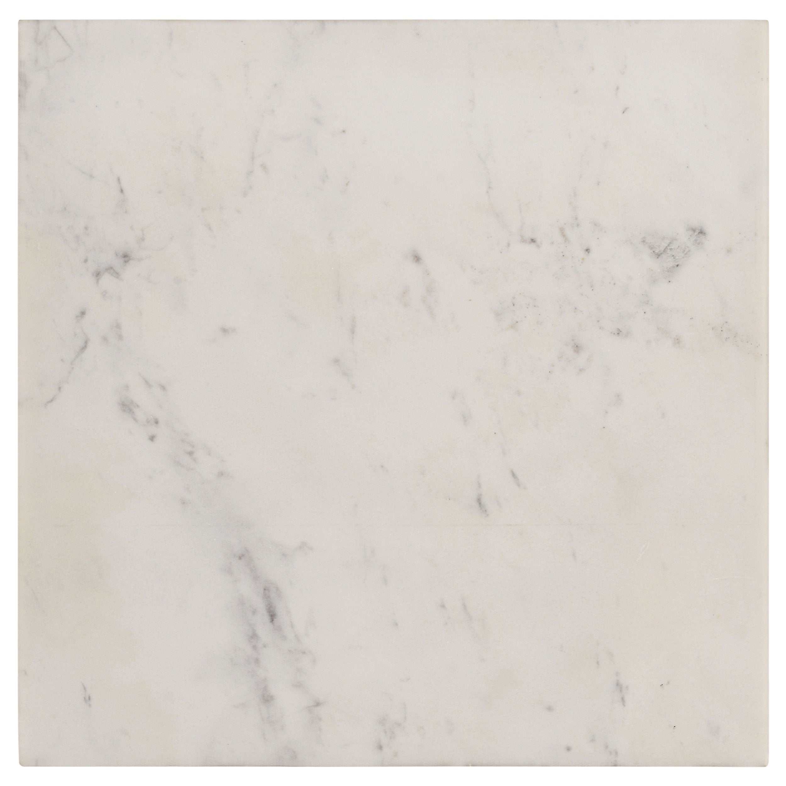 Tobin Square Marble Top End Table White and Black