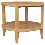 Camillo Round Solid Wood Coffee Table Maple Brown