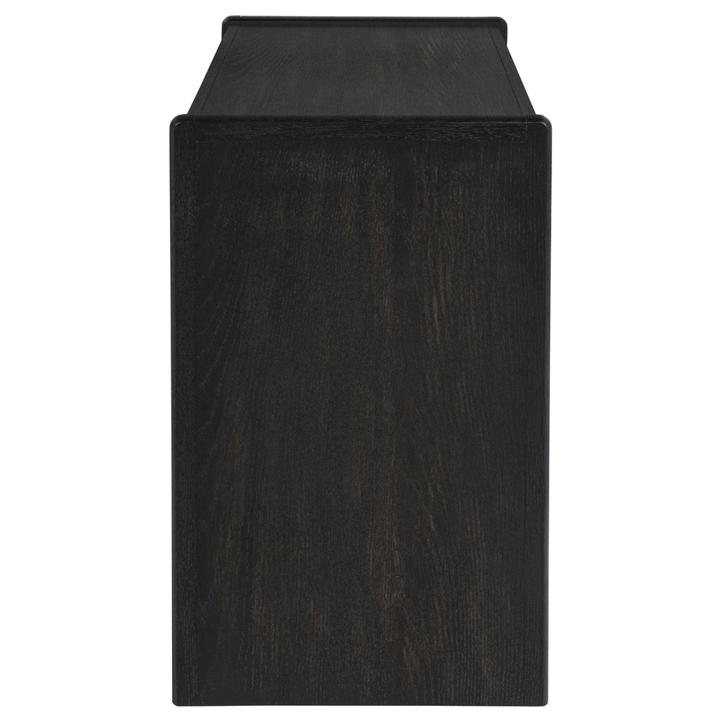 Leandro 2-drawer Home Office Writing Desk Burnished Black