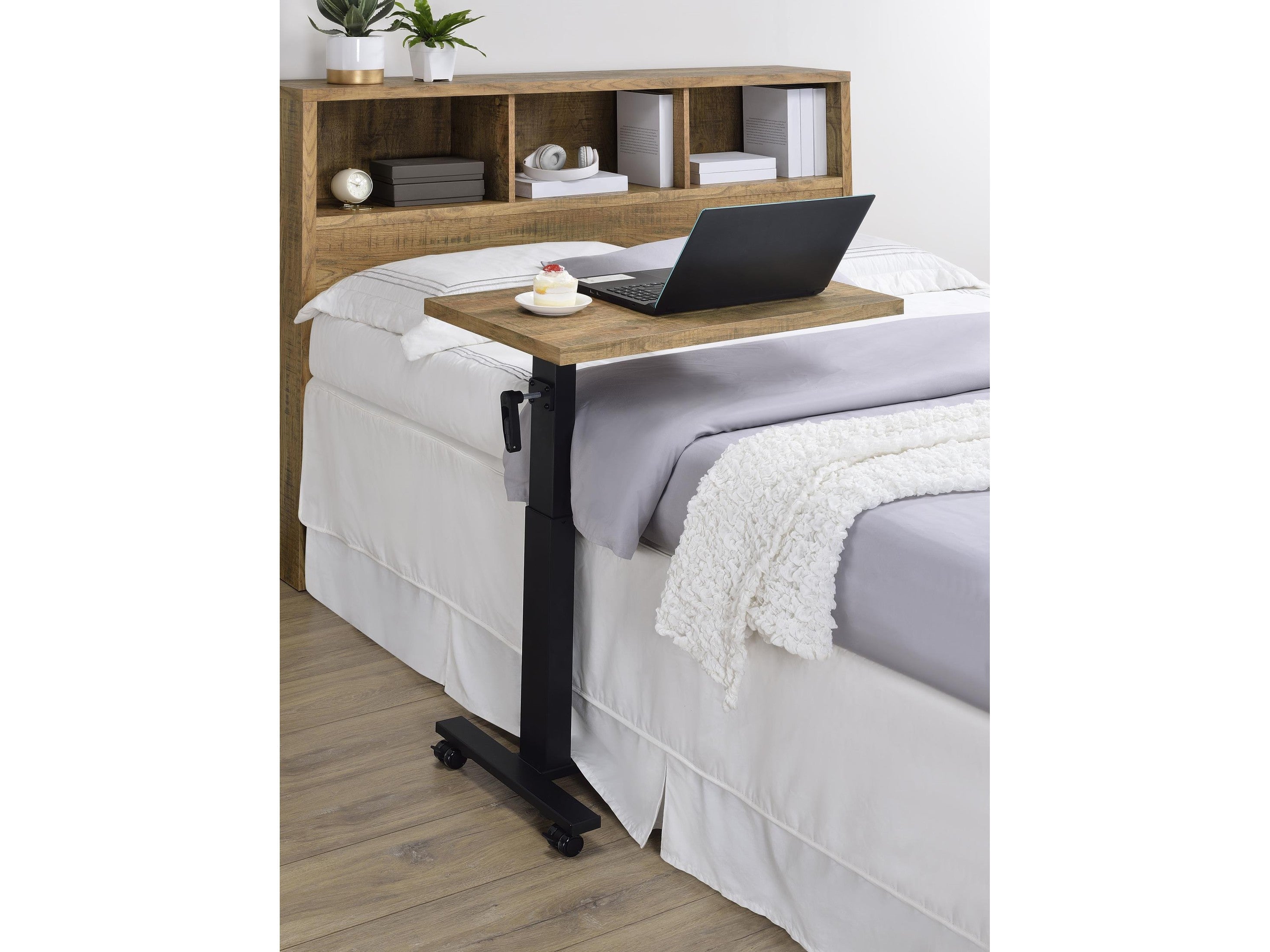 Westpark Height Adjustable Mobile Bedroom C-Table Black