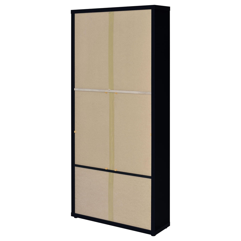Hawthorne 4-shelf Glass Door Tall Cabinet with Drawers White