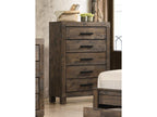 Woodmont 5-drawer Bedroom Chest Rustic Golden Brown