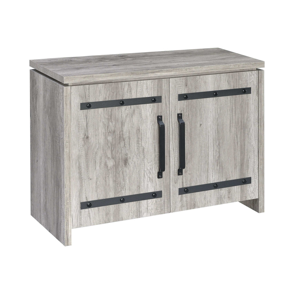 Enoch 2-door Engineered Wood Accent Cabinet Grey Driftwood