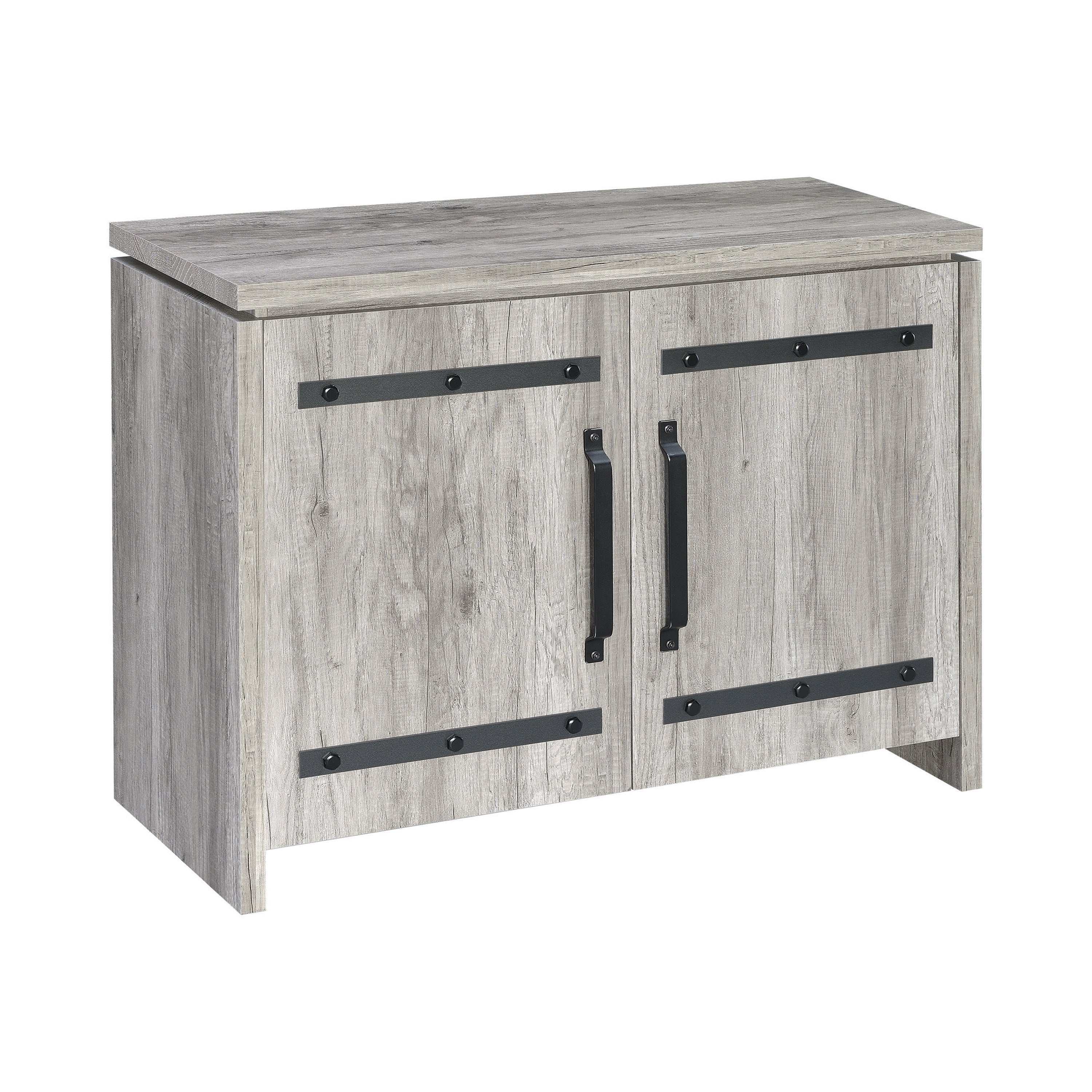 Enoch 2-door Engineered Wood Accent Cabinet Grey Driftwood