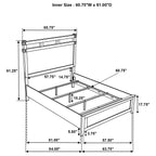 Hazlewood 61-inch Eastern King Panel Bed Vineyard Oak