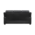 Finley 2-piece Upholstered Padded Arm Tufted Sofa Set Black