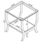 Saide Rectangular Glass Top Coffee Table Chrome