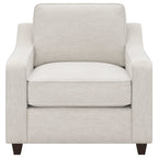 Christine Upholstered Sloped Arm Accent Chair Beige