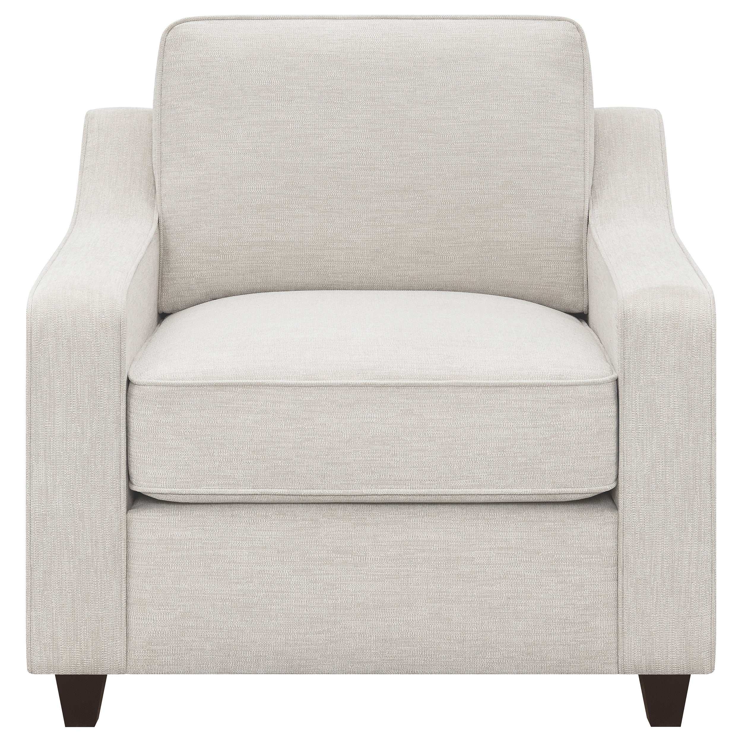 Christine Upholstered Sloped Arm Accent Chair Beige