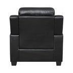 Finley Upholstered Padded Arm Tufted Accent Chair Black