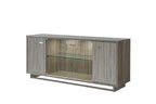 ESF Furniture - Volare 12 Piece Dining Room Set in Grey - VOLARETABLEGREY-12SET