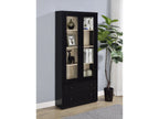 Hawthorne 4-shelf Glass Door Tall Cabinet with Drawers White