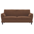 Selma 2-piece Velvet Upholstered Crescent Arm Sofa Set Rust