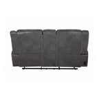 Conrad Upholstered Padded Arm Glider Loveseat Grey