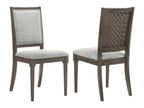 Onslow Upholstered Dining Side Chair Dark Brown (Set of 2)