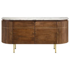 Ortega 4-door Marble Top Sideboard Buffet Cabinet Natural