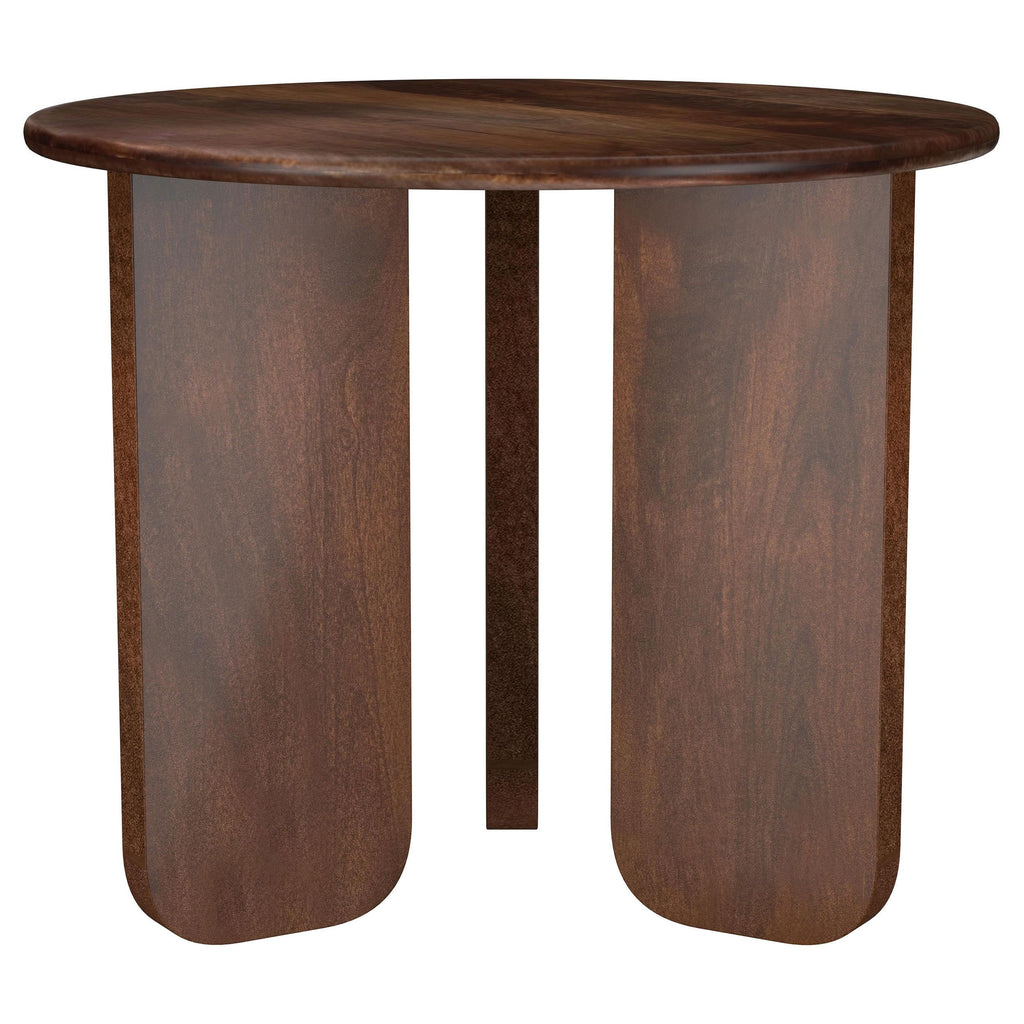 Dale Round Solid Mango Wood Coffee Table Brown