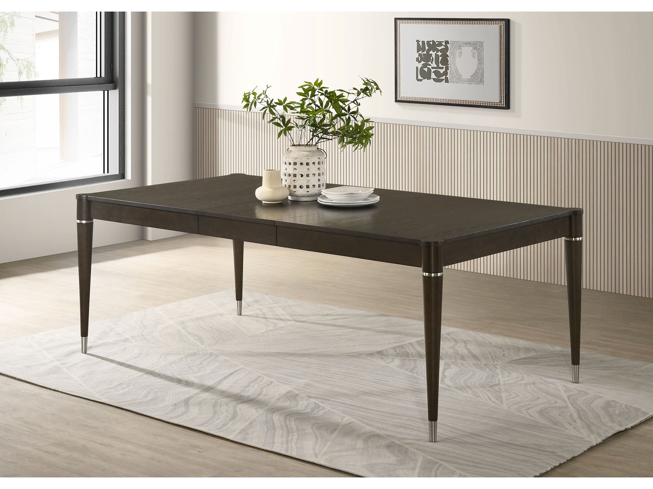 Reseda 81-inch Extension Leaf Dining Table Ash Brown