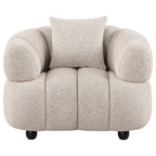 Whitney Contemporary Channel Tufted Woven Fabric Upholstered Accent Chair
