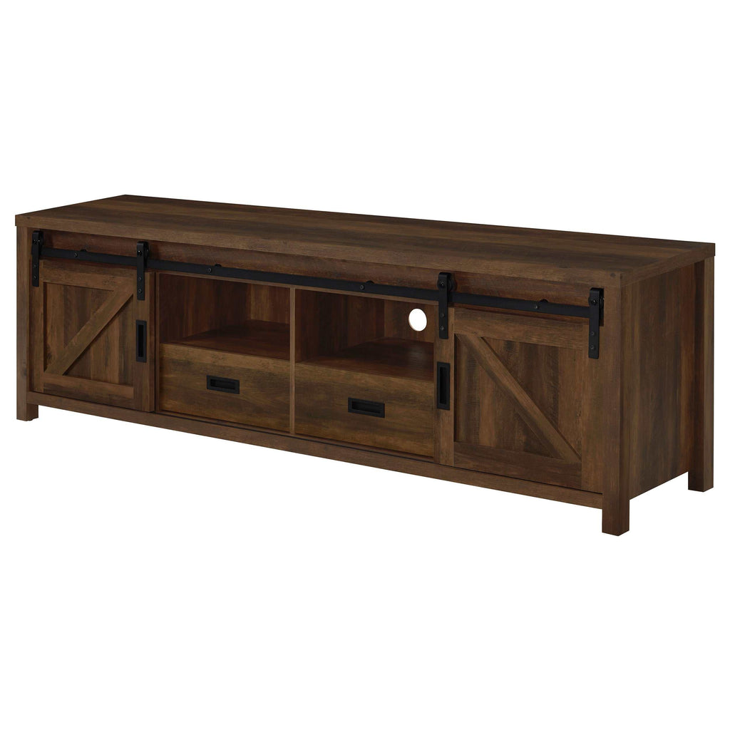 Madra 2-door Engineered Wood 79-inch TV Stand Distressed Pine