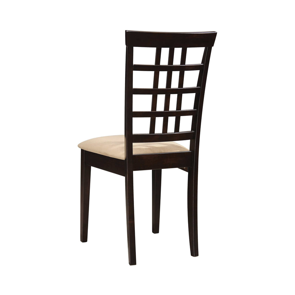 Kelso Lattice Back Dining Side Chair Cappuccino (Set of 2)