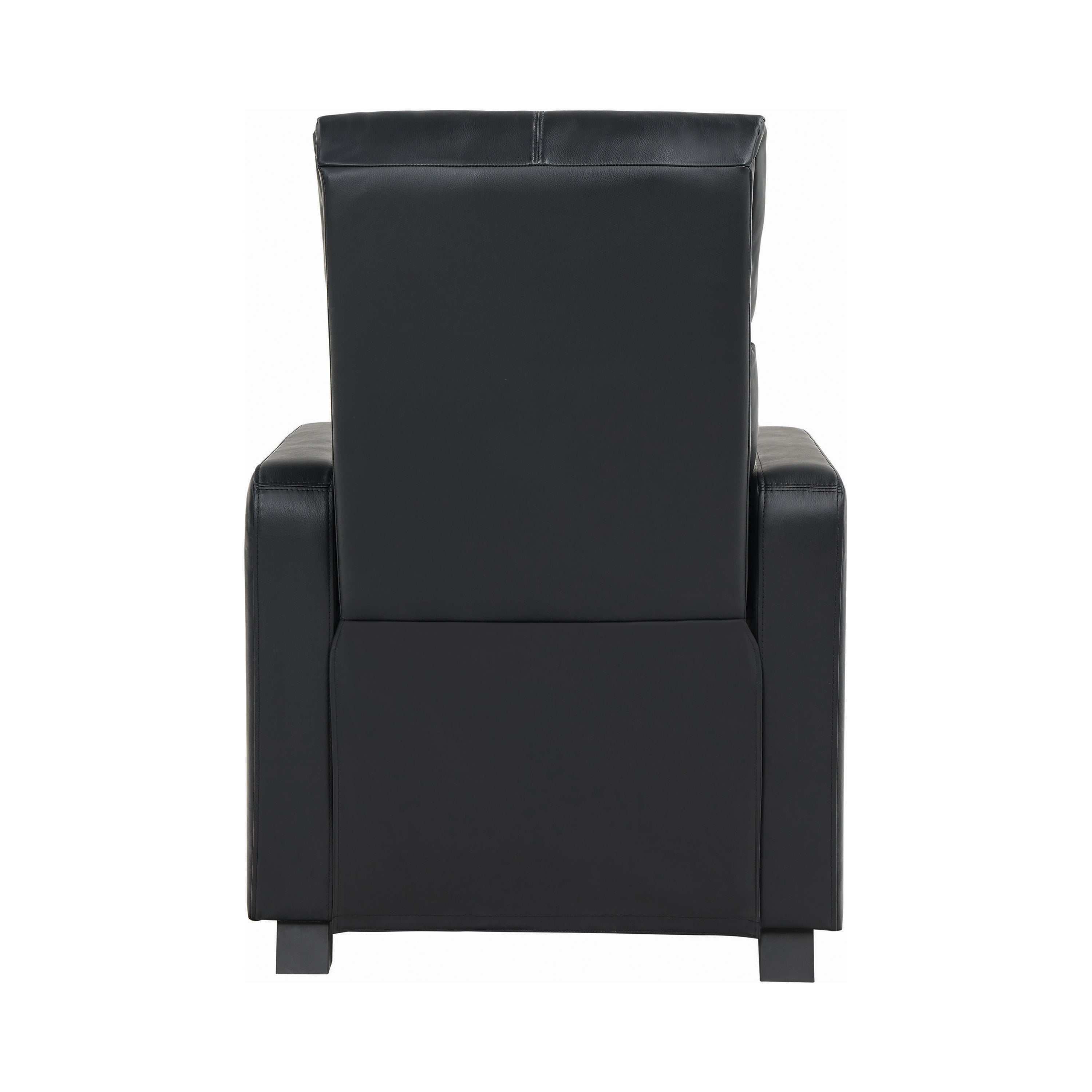 Toohey Upholstered Home Theater Push Back Recliner Black