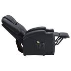 Armstrong Upholstered Power Lift Massage Recliner Espresso