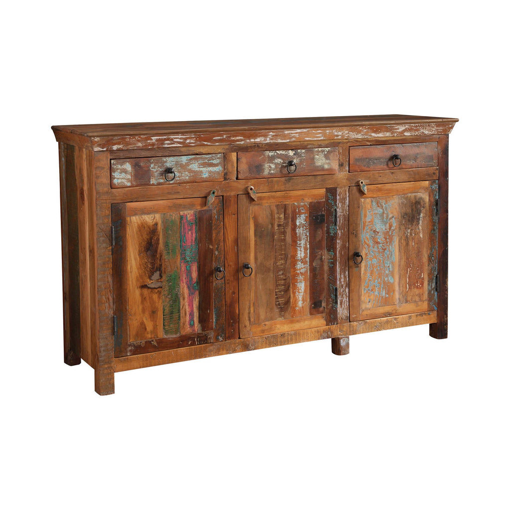 Harper 3-door Solid Reclaimed Wood Accent Cabinet Brown