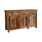 Harper 3-door Solid Reclaimed Wood Accent Cabinet Brown