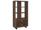 Maddox 71-inch 3-shelf Cabinet Bookcase Walnut