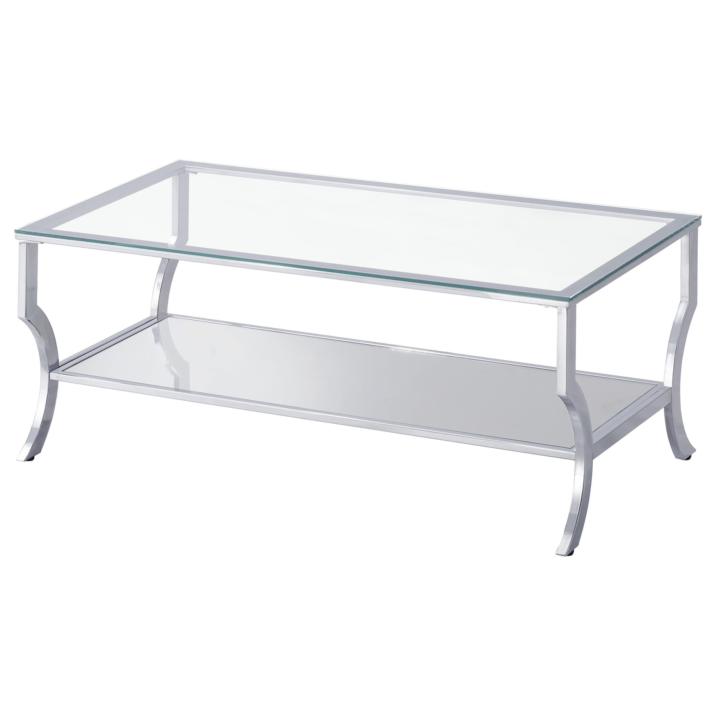 Saide Rectangular Glass Top Coffee Table Chrome