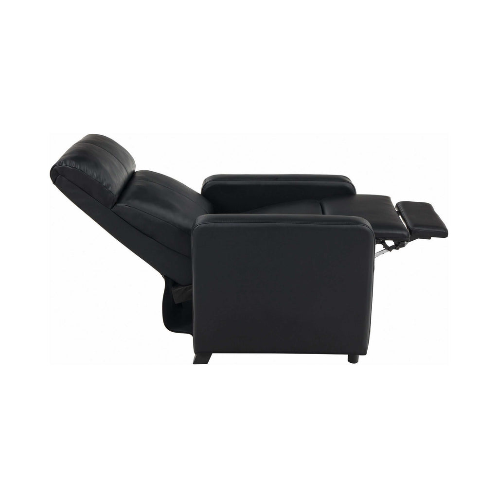 Toohey Upholstered Home Theater Push Back Recliner Black