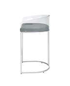 Thermosolis Clear Acrylic Bar Chair Chrome (Set of 2)