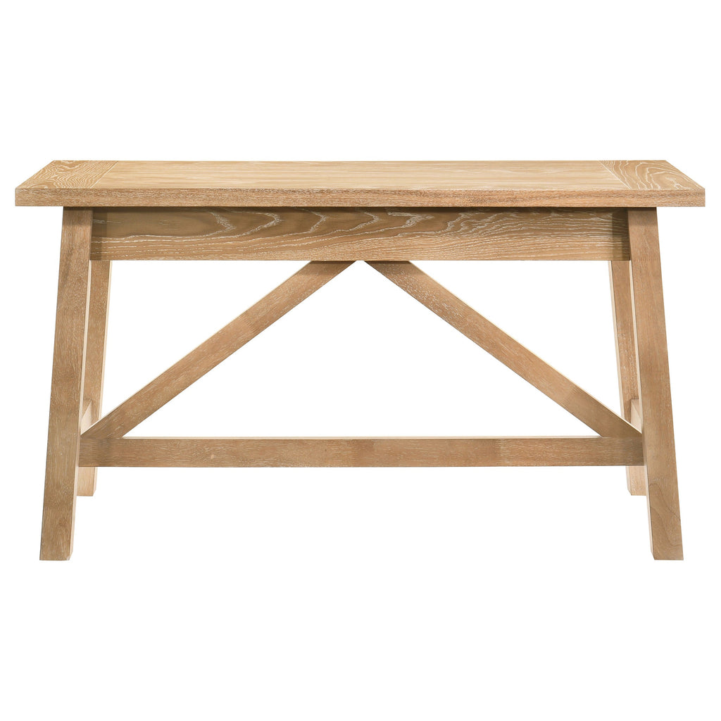 Fabian 54-inch 2-drawer Computer Writing Desk Distressed Light Brown